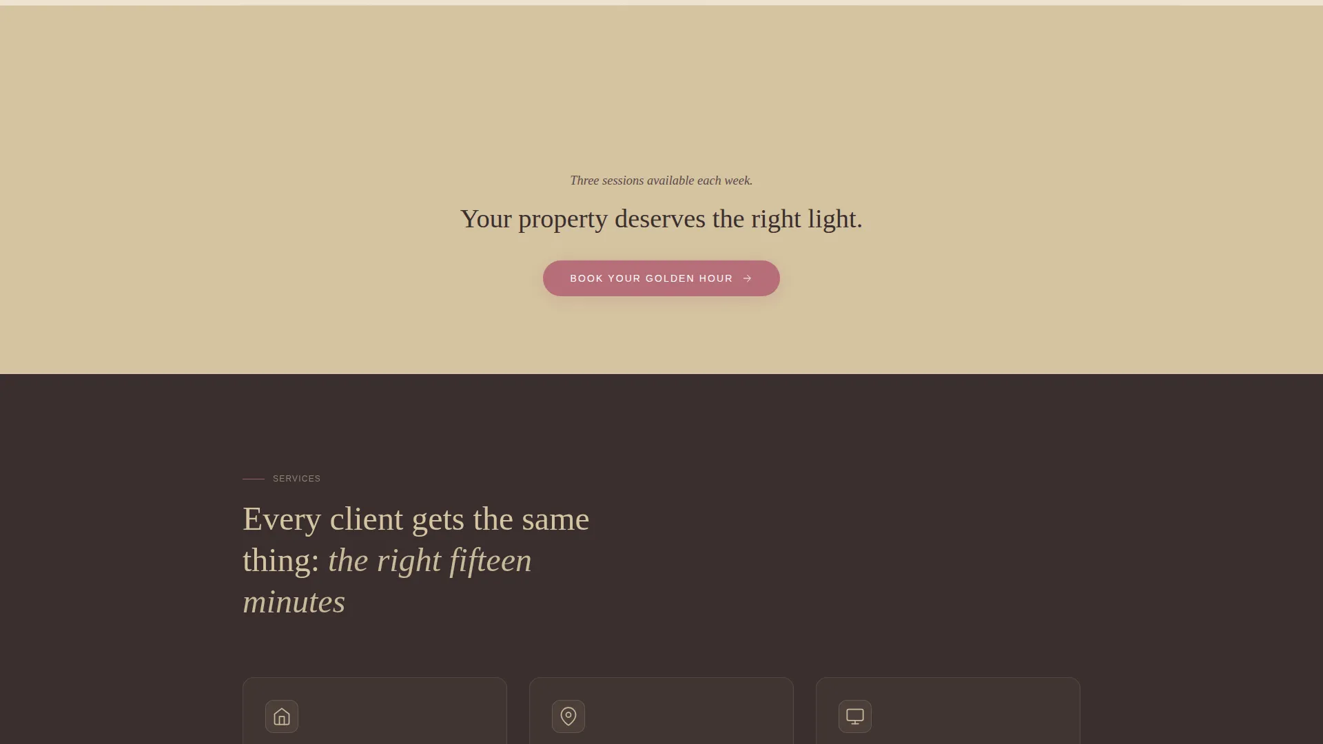 Luxury Photography Landing Page Template