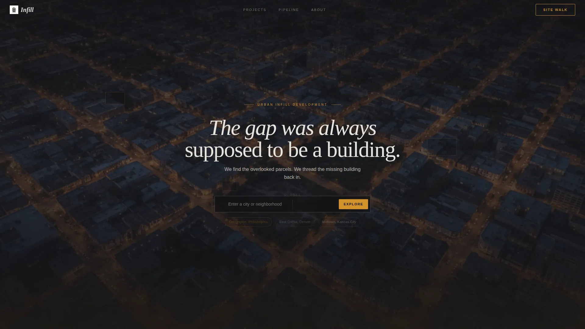 Developer Landing Page Template for Urban Projects