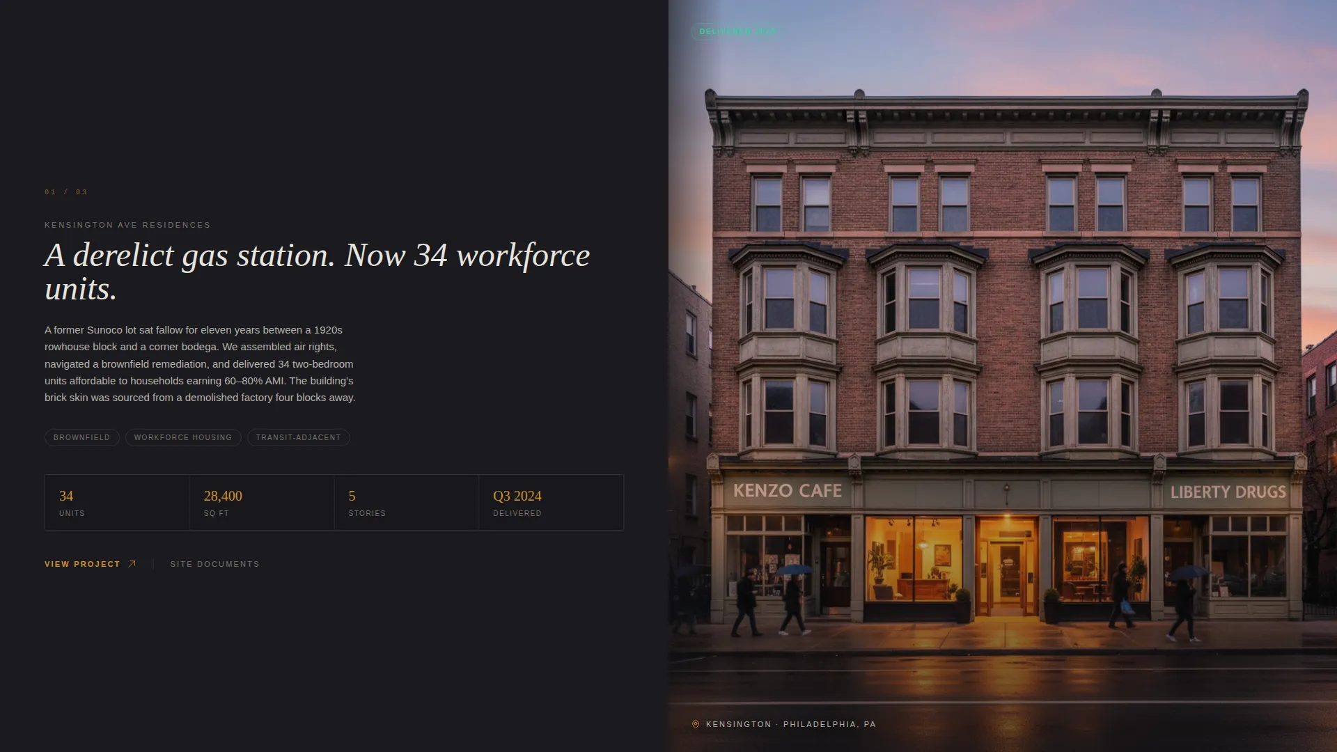 Developer Landing Page Template for Urban Projects