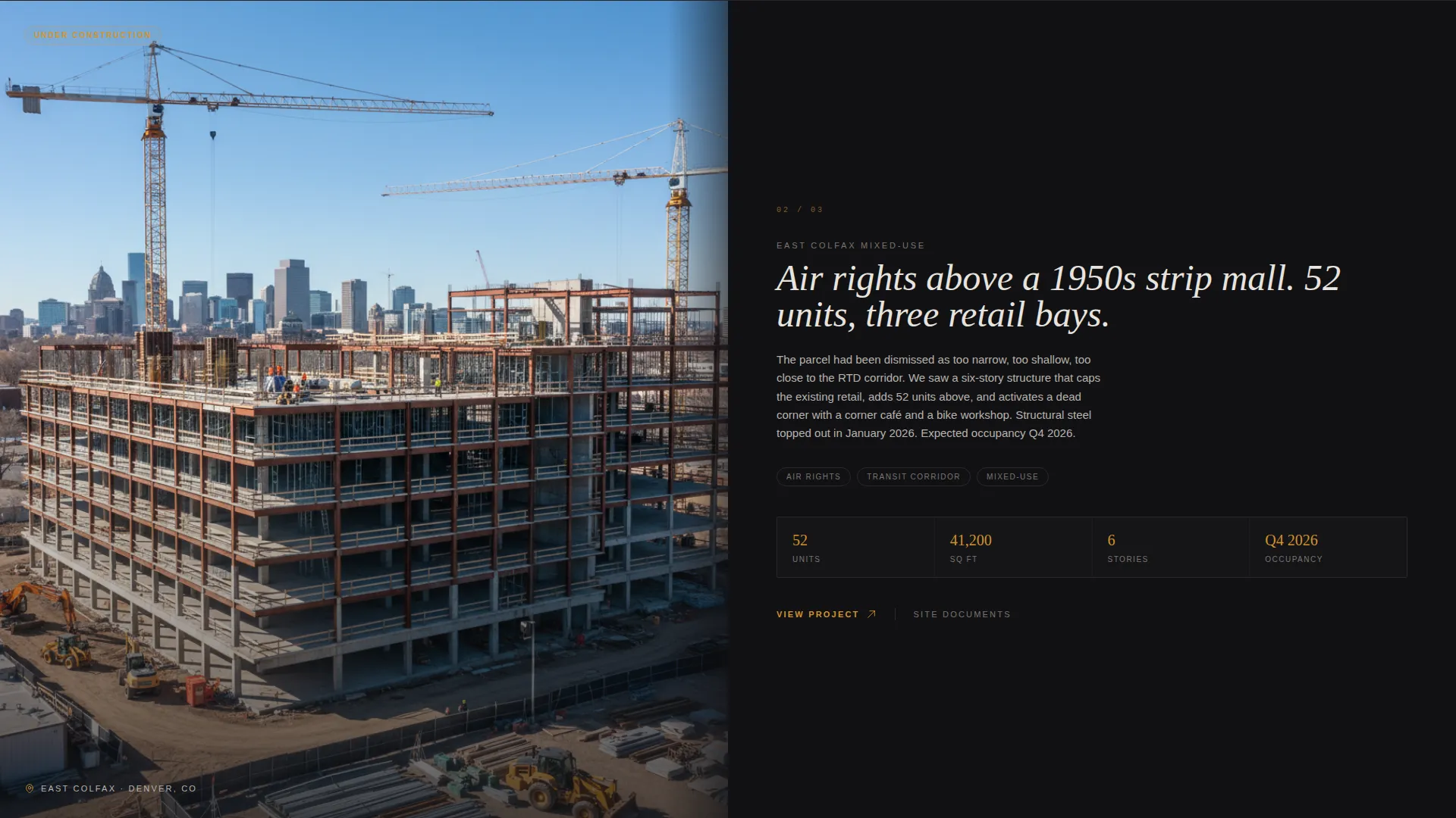 Developer Landing Page Template for Urban Projects