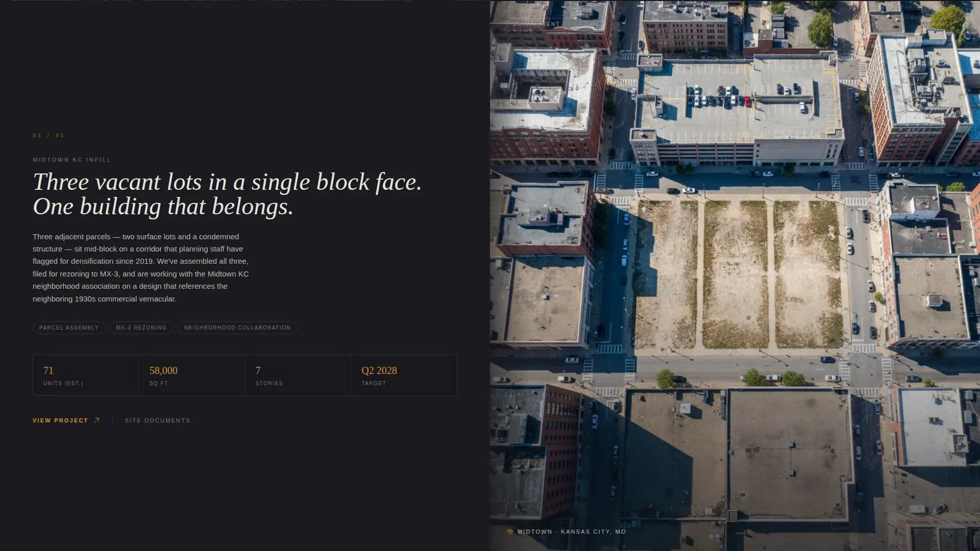 Developer Landing Page Template for Urban Projects