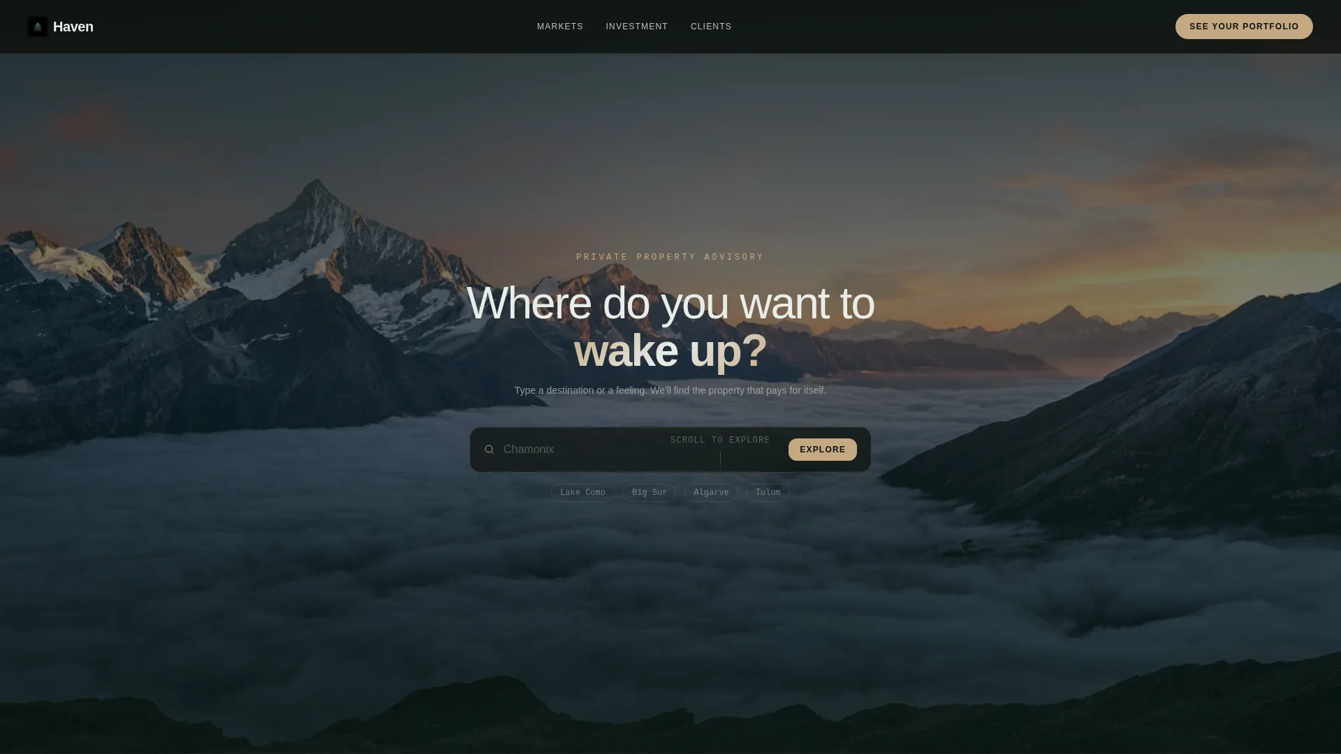 Vacation Property Investment Landing Page Template