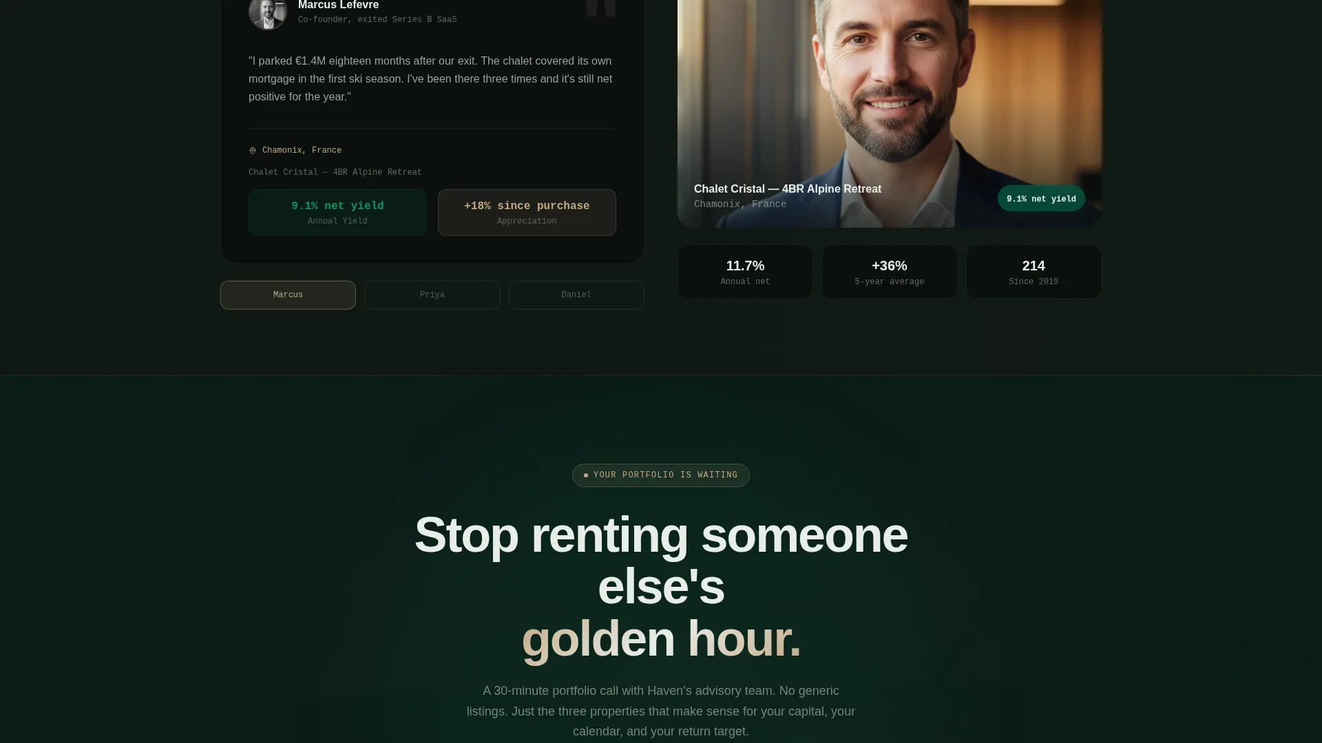 Vacation Property Investment Landing Page Template