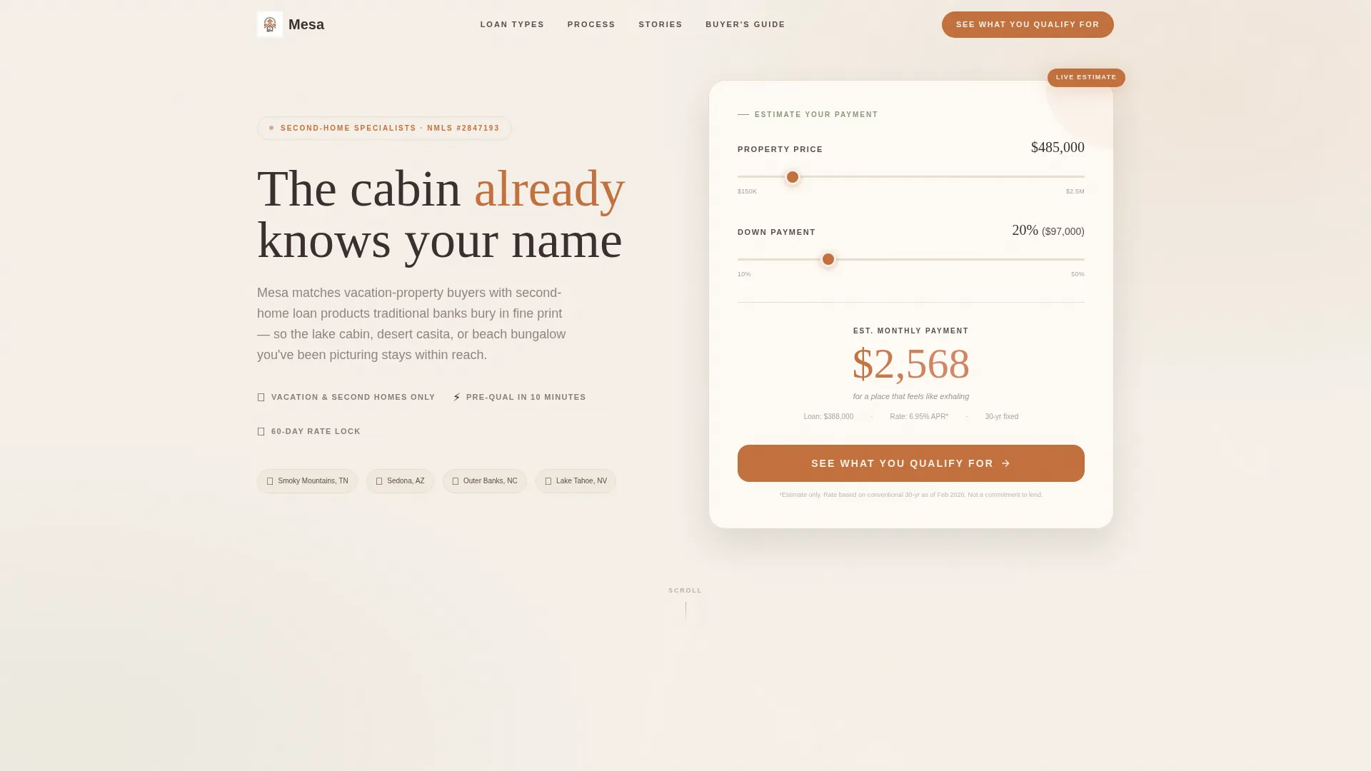 Vacation Home Mortgage Broker Landing Page Template
