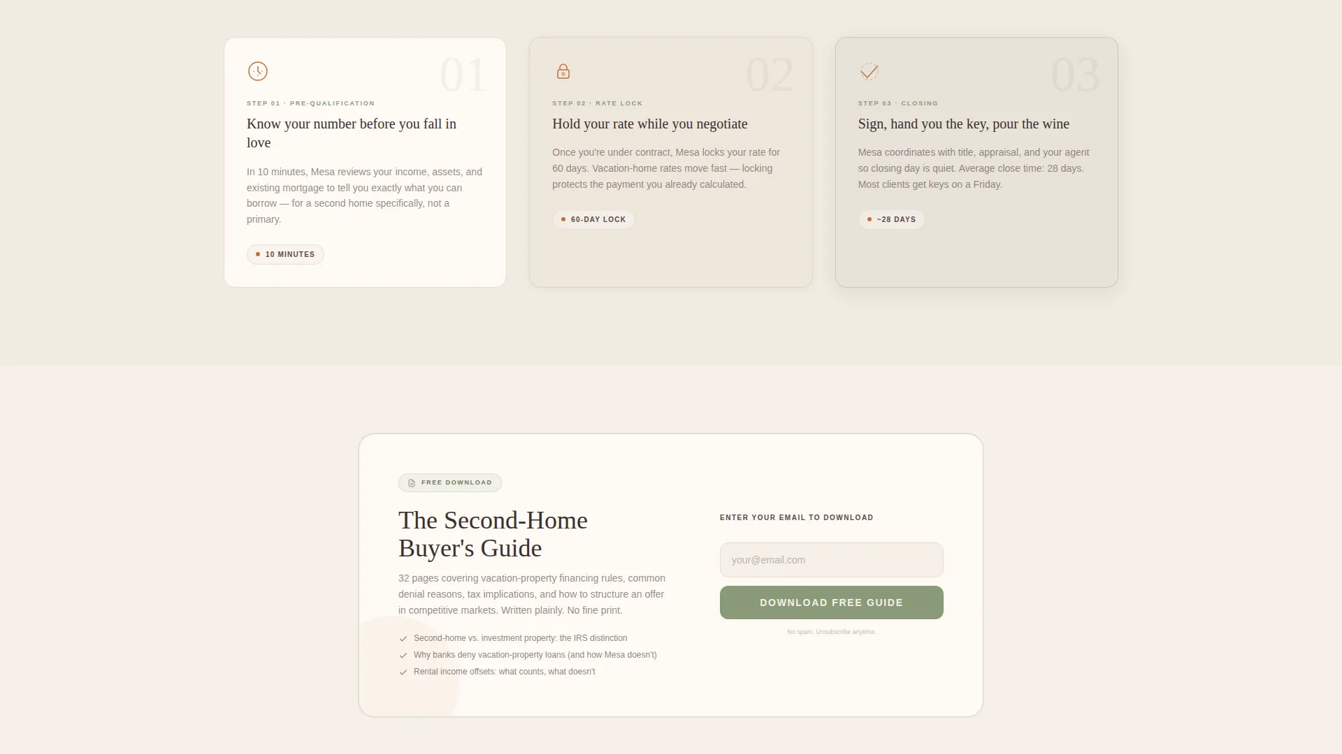 Vacation Home Mortgage Broker Landing Page Template