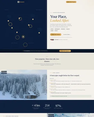 Vacation Home Property Management Landing Page