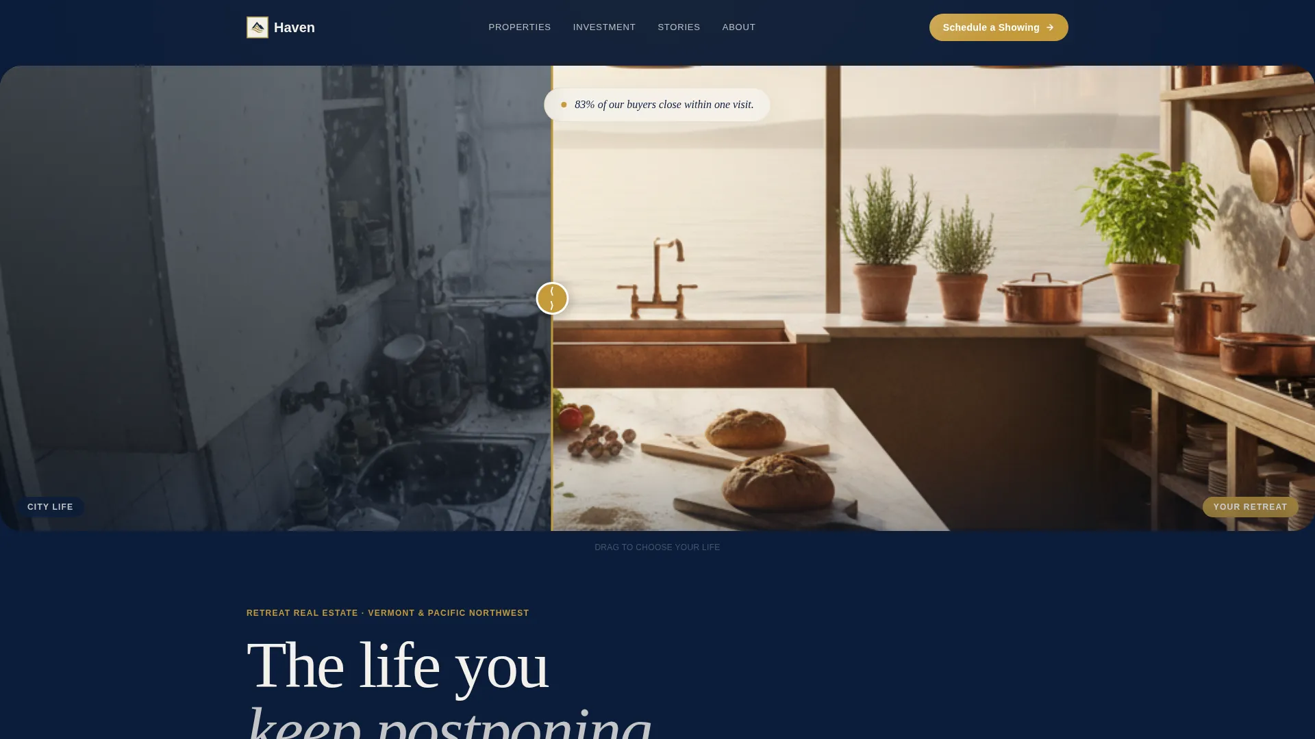 Vacation Home Real Estate Agent Landing Page