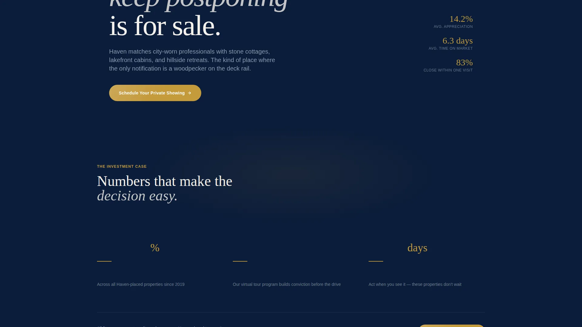 Vacation Home Real Estate Agent Landing Page