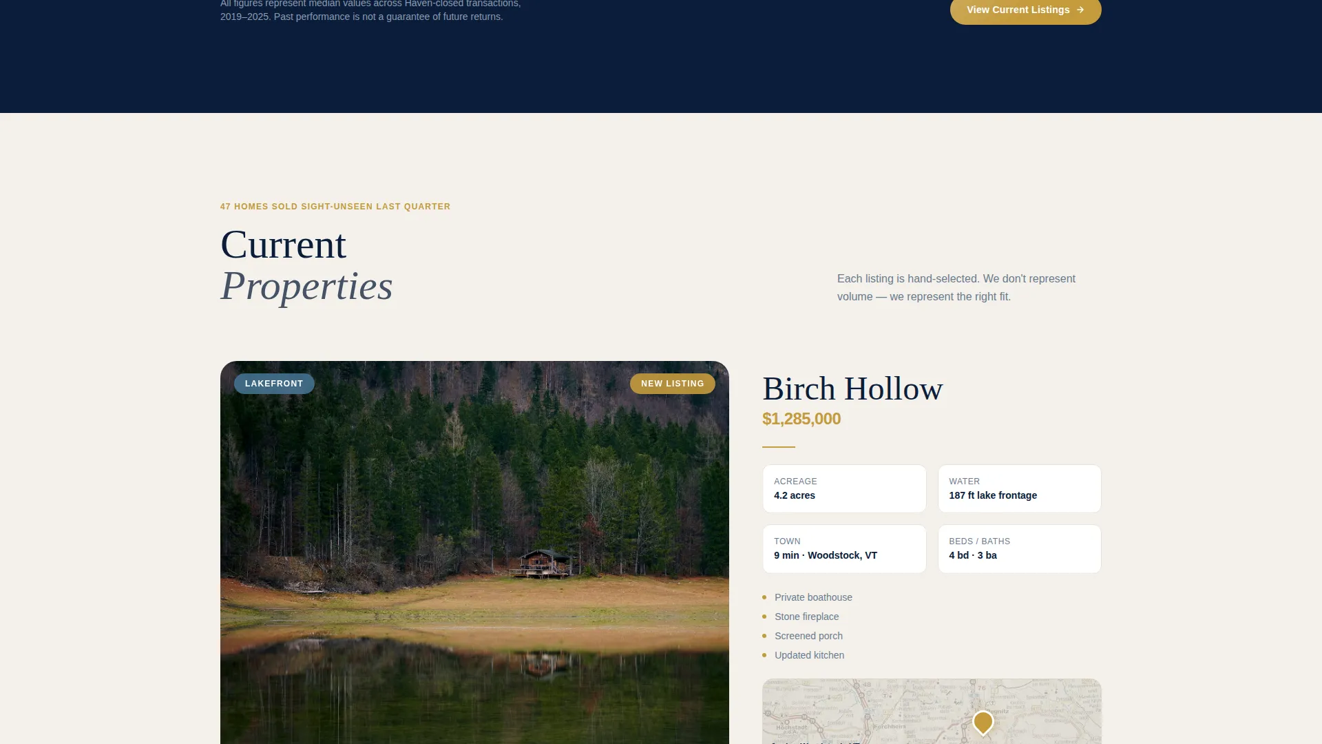 Vacation Home Real Estate Agent Landing Page