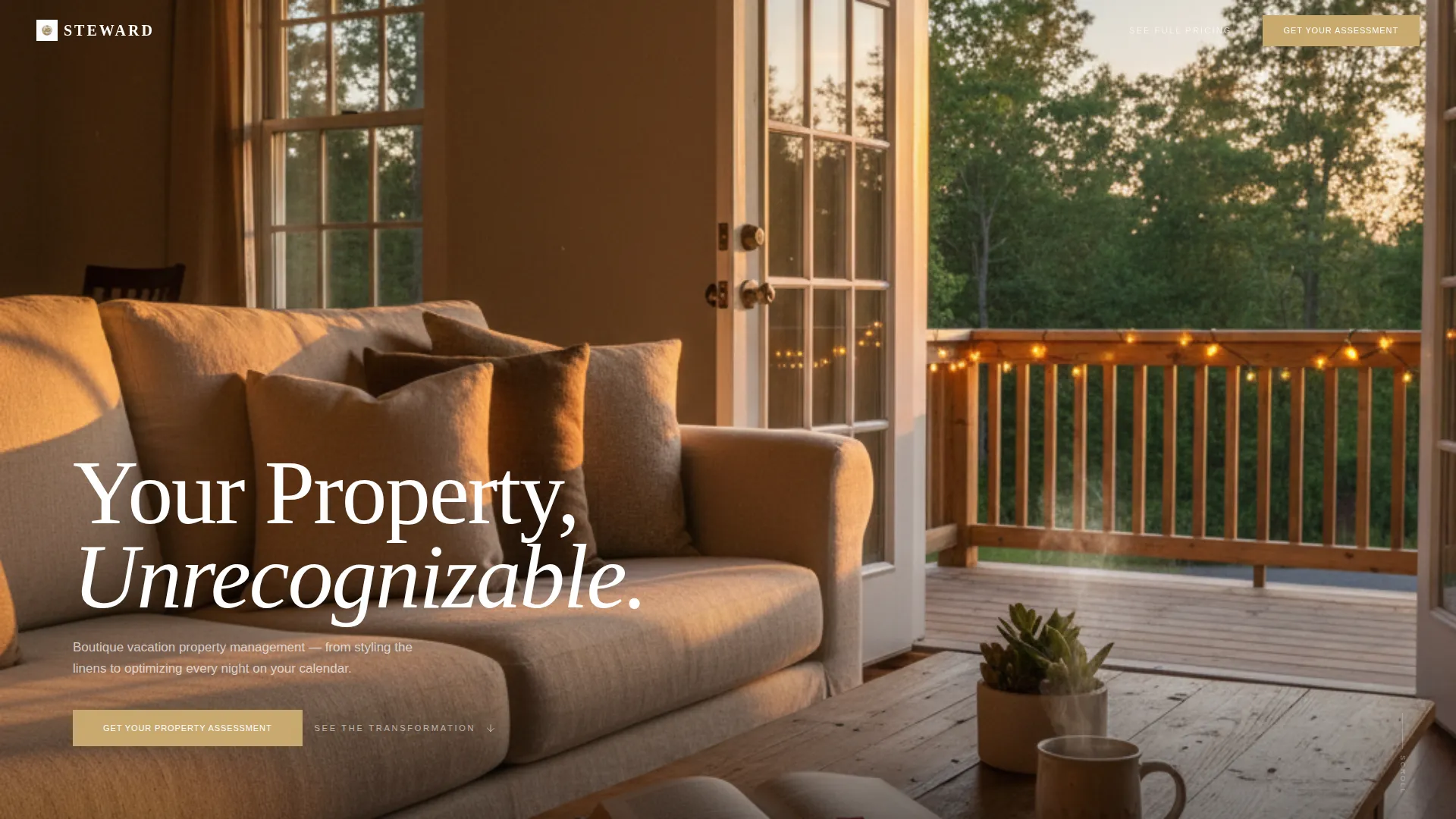 Vacation Rental Management Landing Page Template