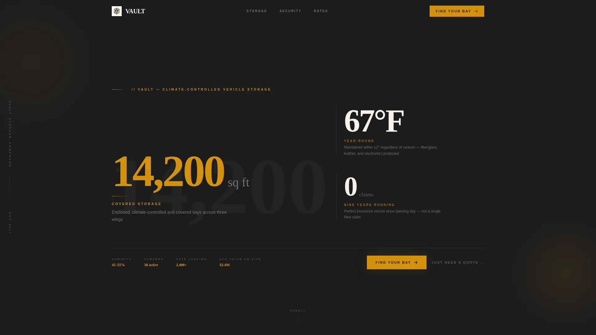 Premium Vehicle & Boat Storage Landing Page Template