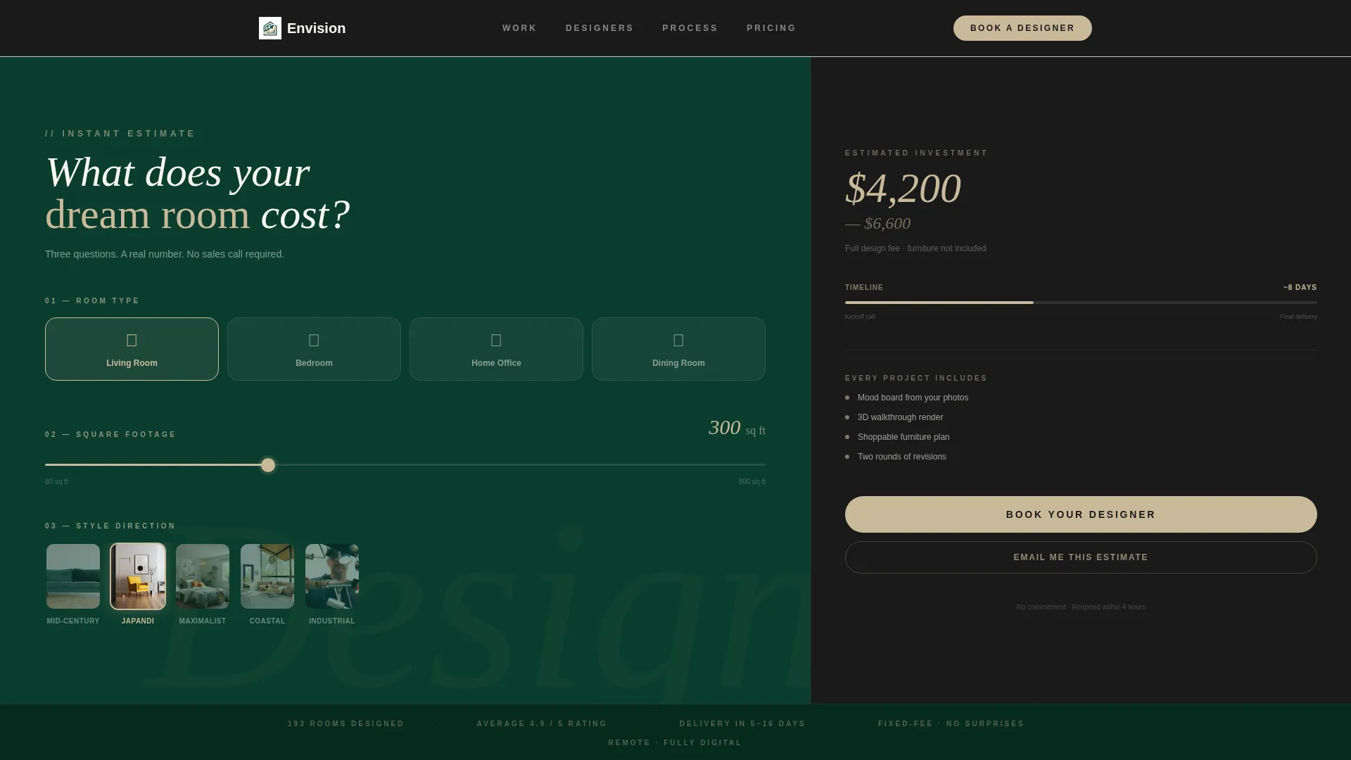 Virtual Interior Design Studio Landing Page Template