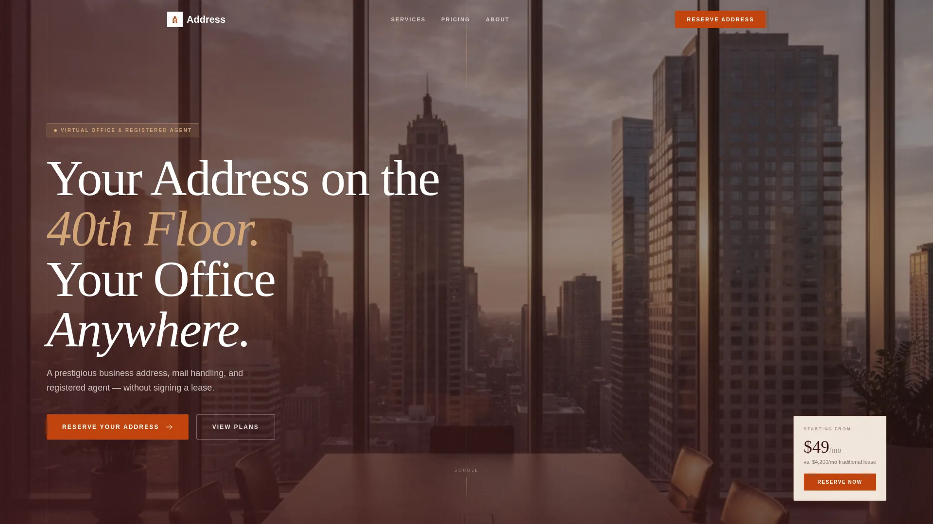 Elite Virtual Office Landing Page Template