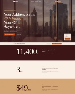 Elite Virtual Office Landing Page Template