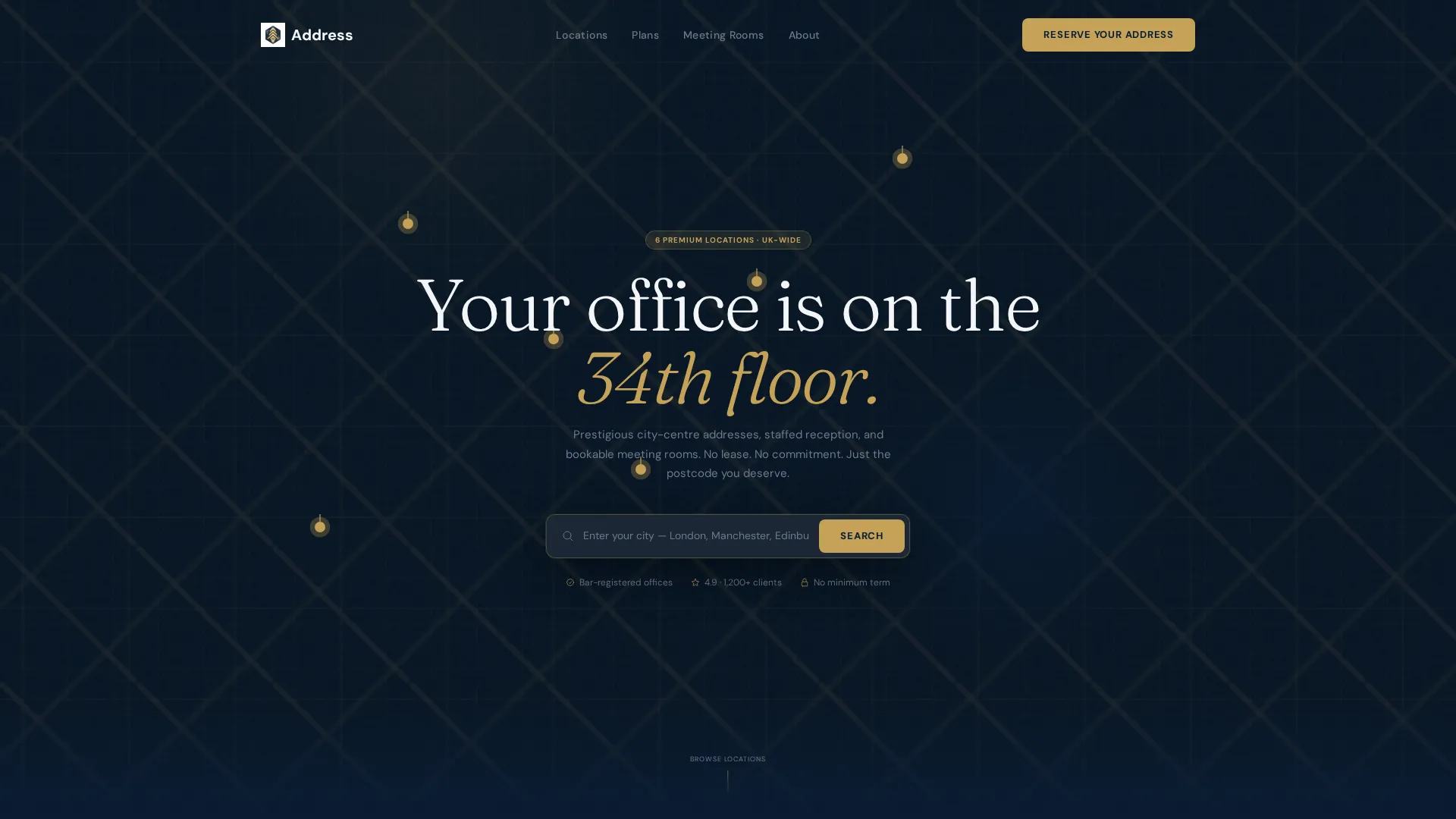 Virtual Office Landing Page Template for Co-Working Providers
