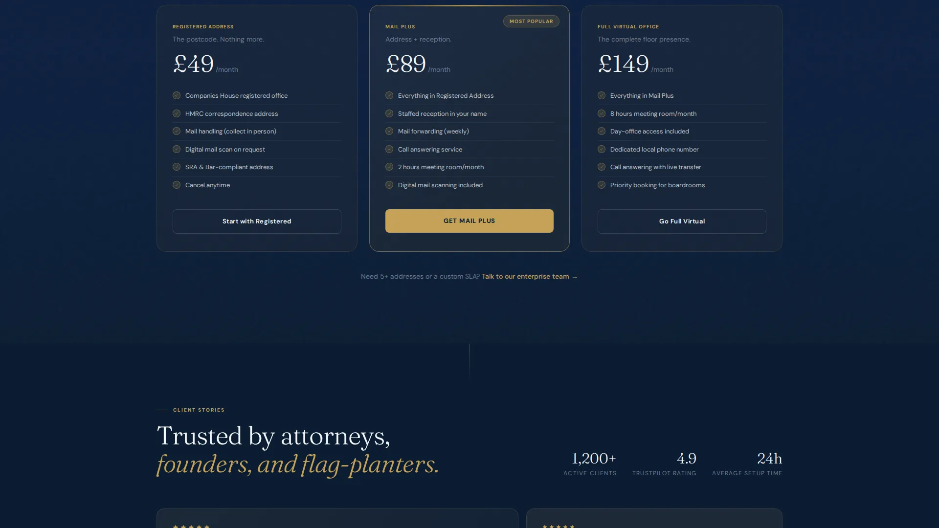 Virtual Office Landing Page Template for Co-Working Providers