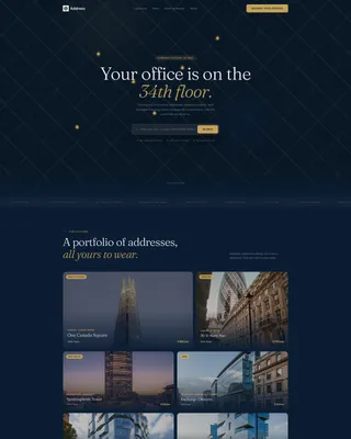 Virtual Office Landing Page Template for Co-Working Providers