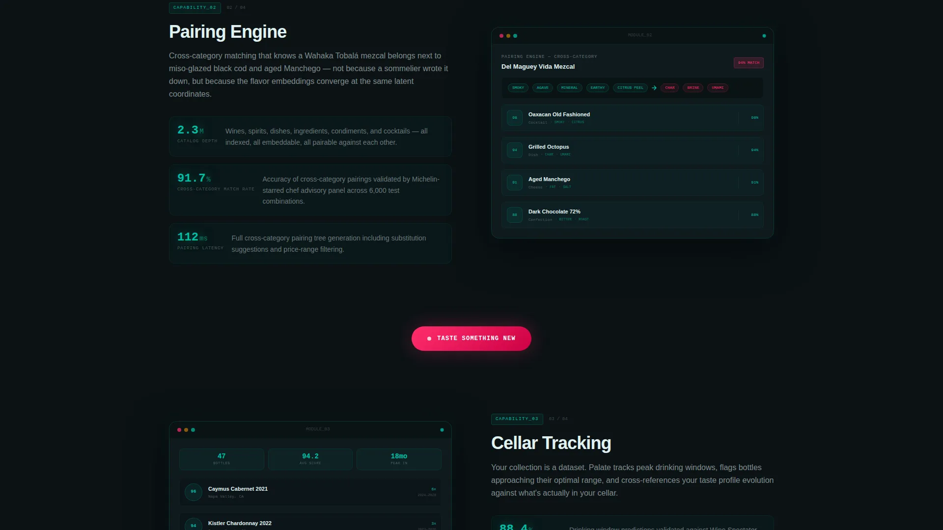 AI Food & Beverage Recommendation Landing Page