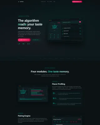 AI Food & Beverage Recommendation Landing Page