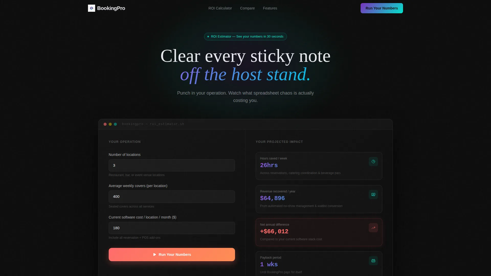 Restaurant Software Comparison Landing Page Template