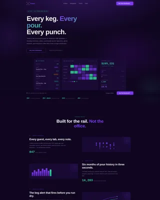 Food & Beverage CRM Landing Page Template