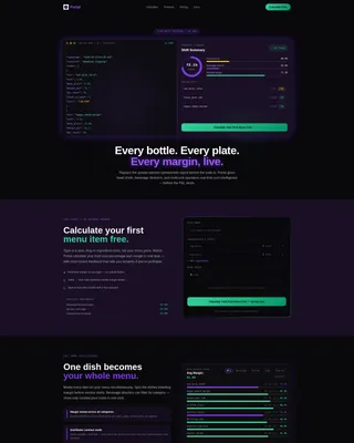 Food & Beverage Client Portal Landing Page Template