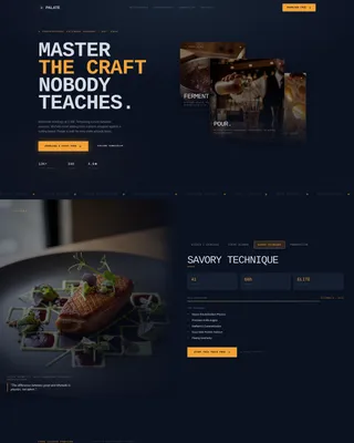 Food & Beverage Course Landing Page Template
