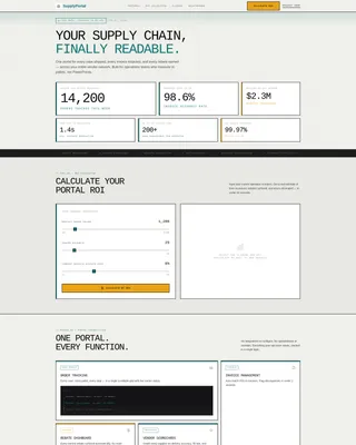 Food & Beverage Customer Portal Landing Page