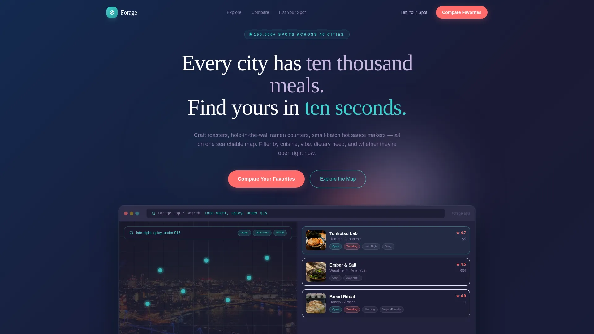 Food Directory Landing Page Template