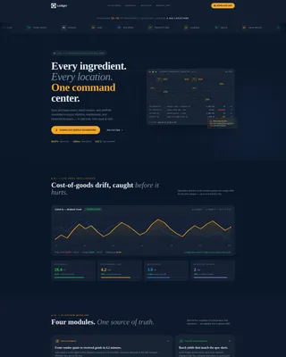 Food & Beverage ERP Landing Page Template