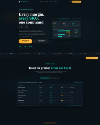 Food & Beverage Analytics Landing Page Template