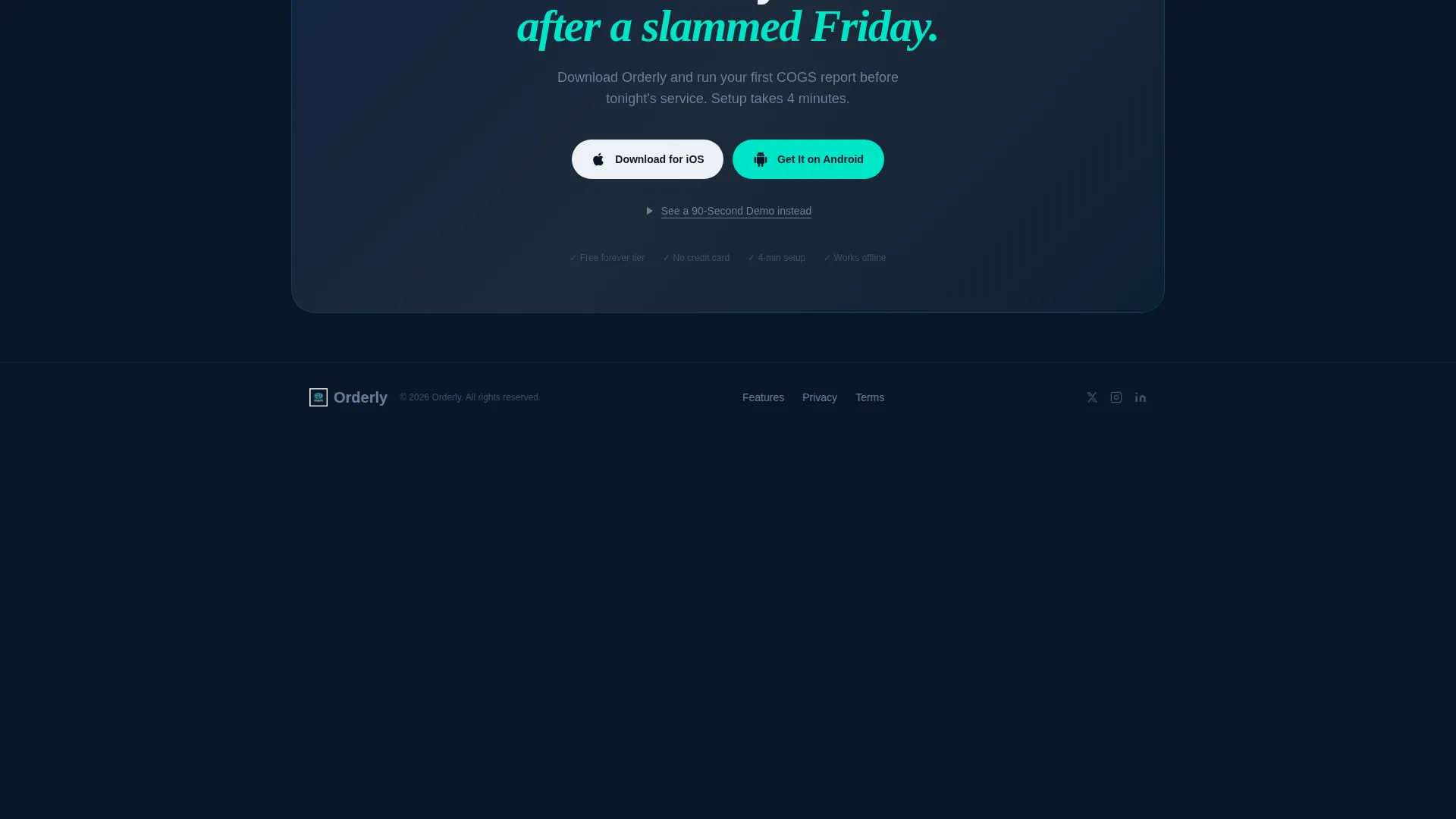 Kitchen Management App Landing Page Template