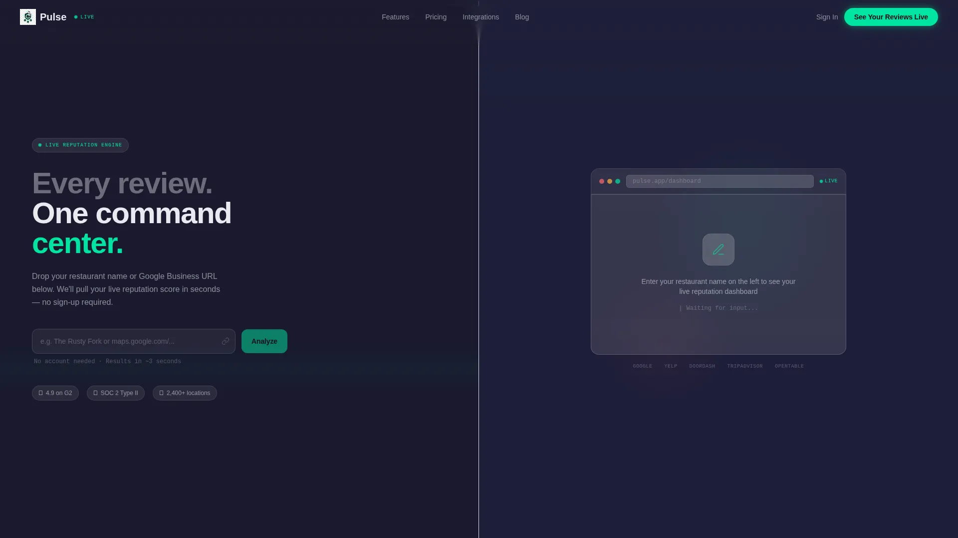 Smart Restaurant Ops Landing Page Template