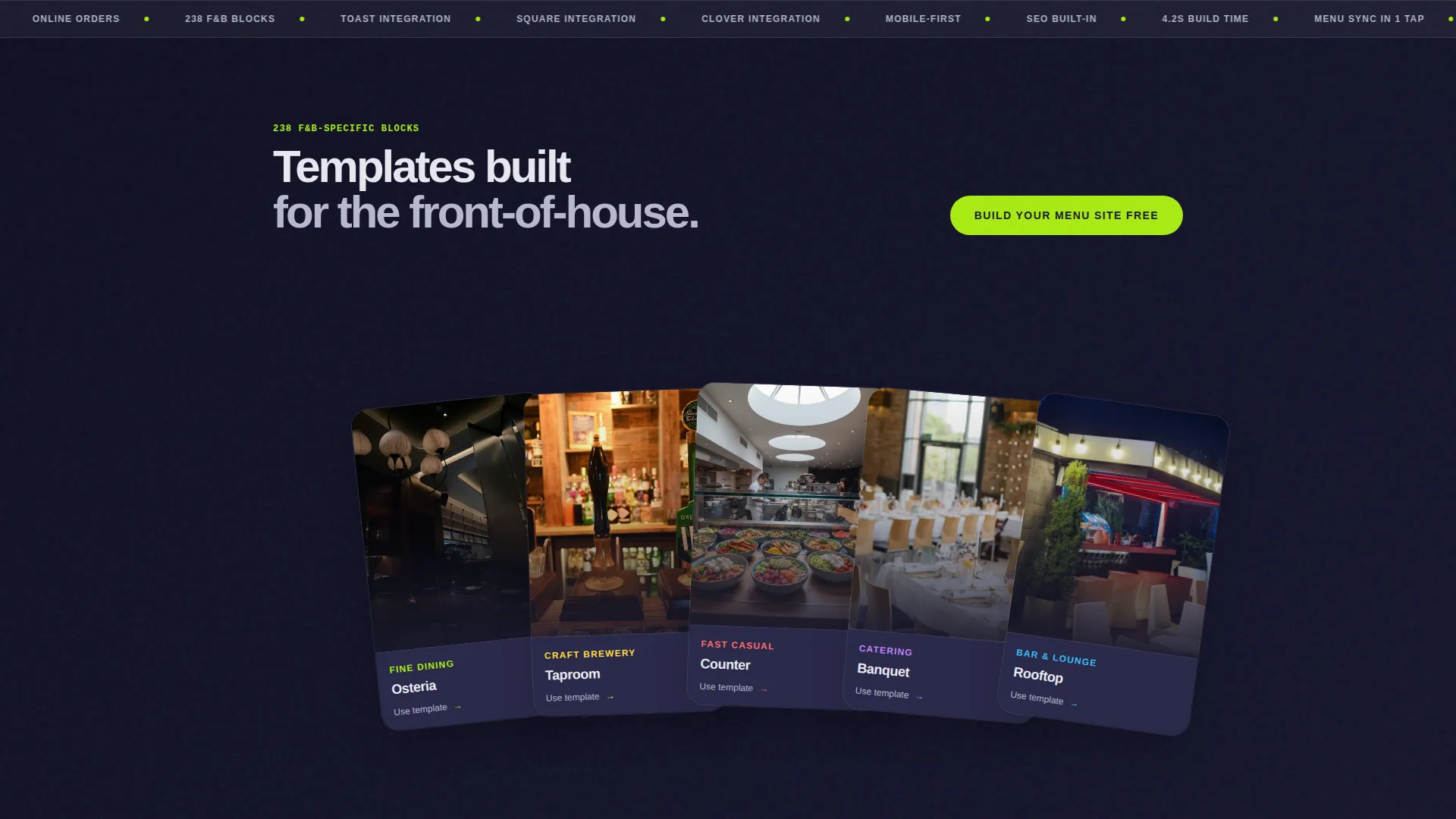 Dynamic Restaurant Landing Page Template