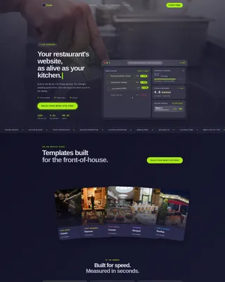 Dynamic Restaurant Landing Page Template