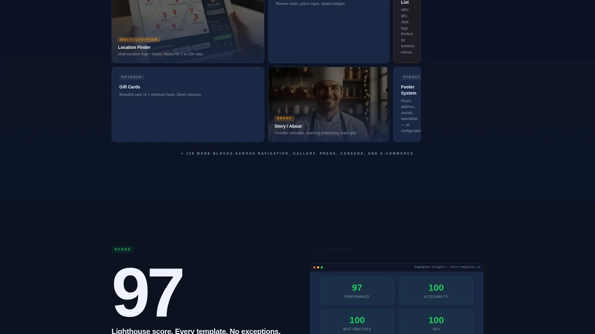 Bold Food & Beverage Landing Page Template
