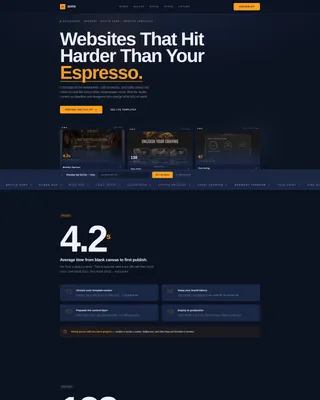 Bold Food & Beverage Landing Page Template