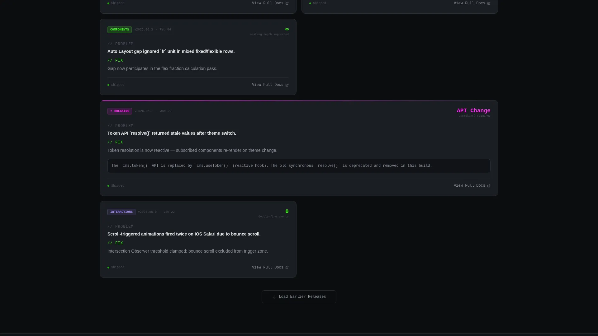 Modern Changelog | Free Website Template | Rocket