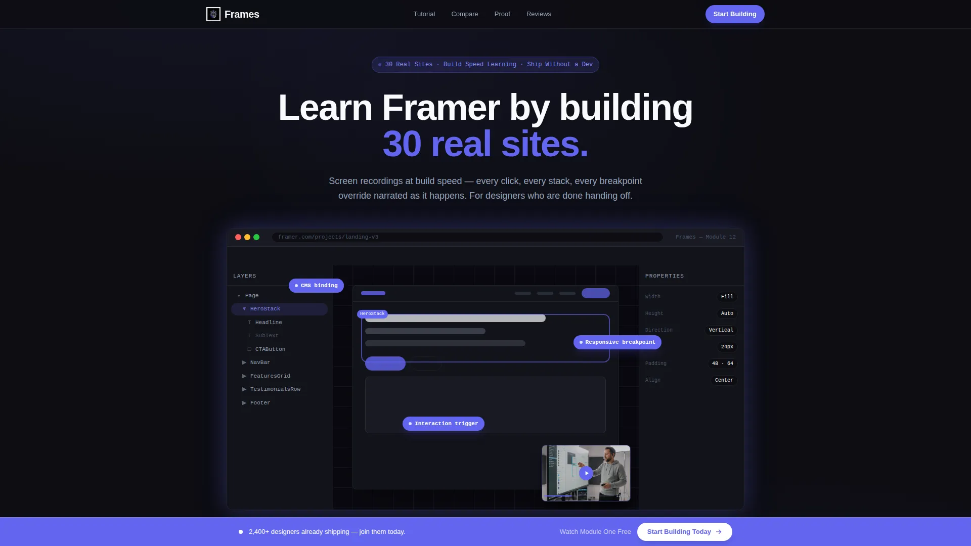 High Velocity Framer | Free Website Template | Rocket