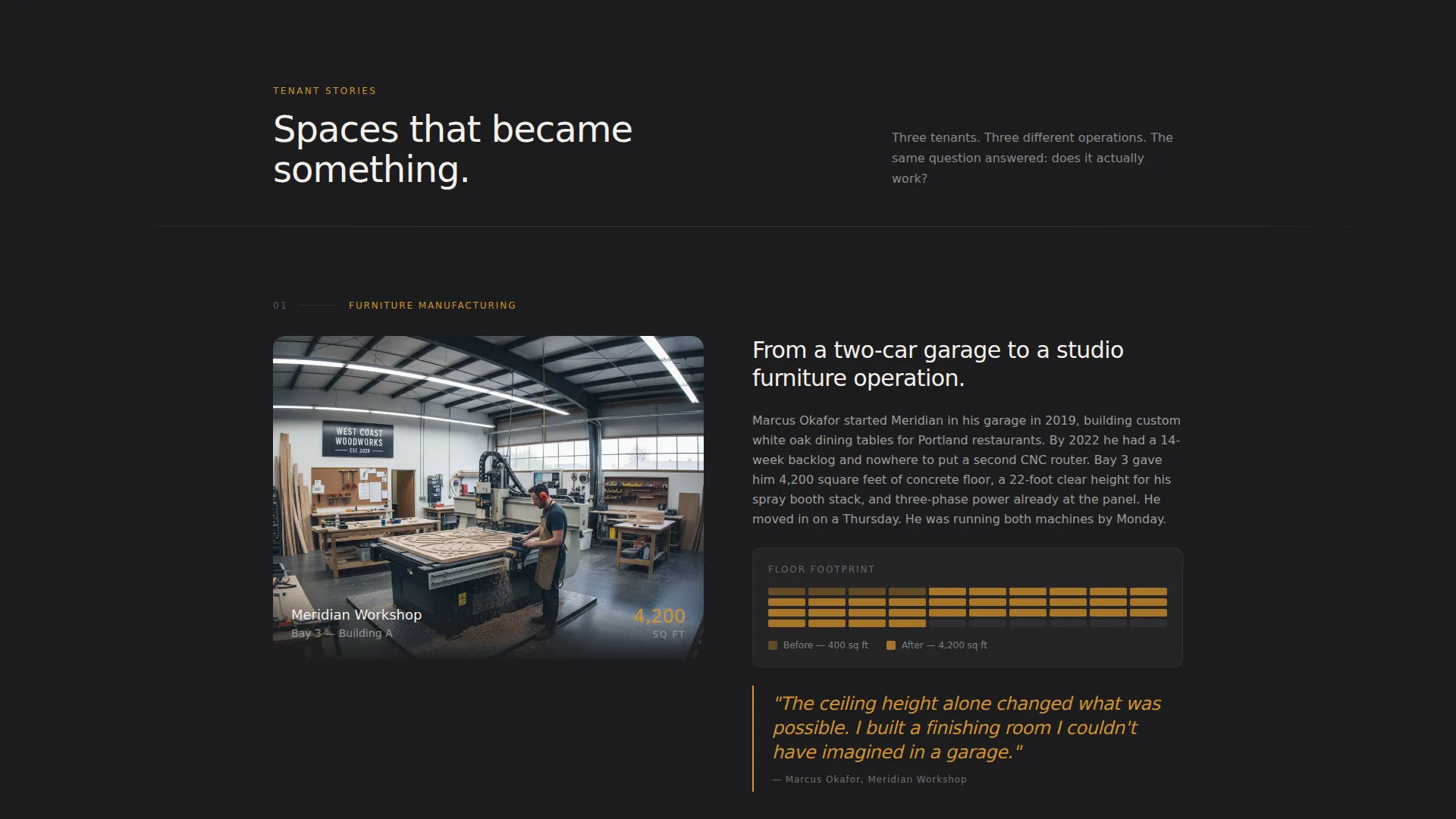 Industrial Warehouse Landing Page Template