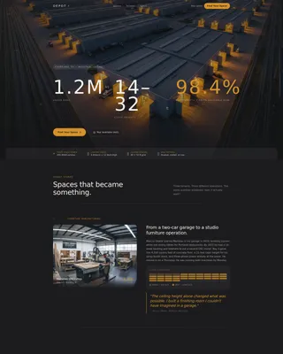 Industrial Warehouse Landing Page Template
