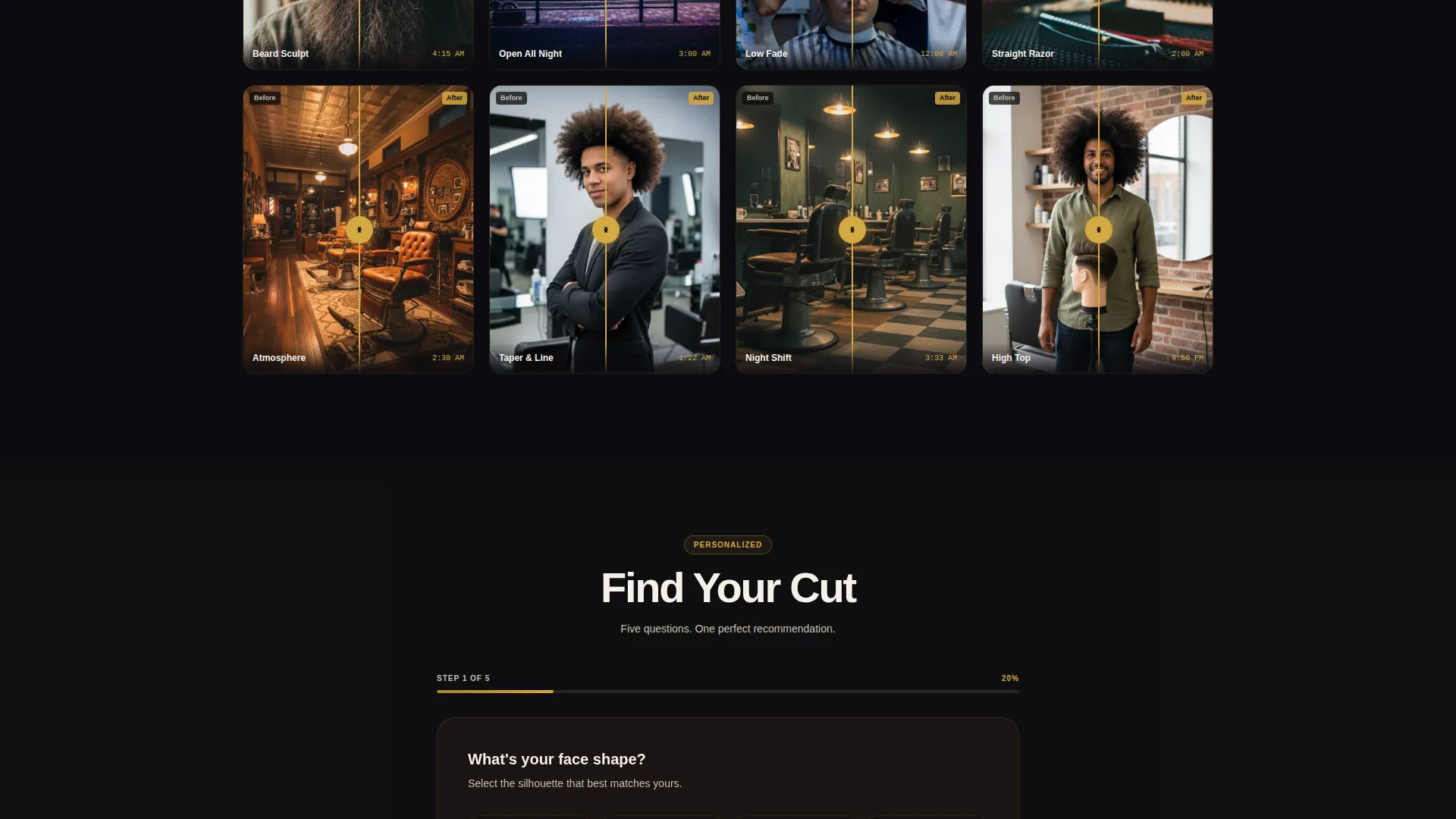 24-Hour Barbershop Landing Page Template