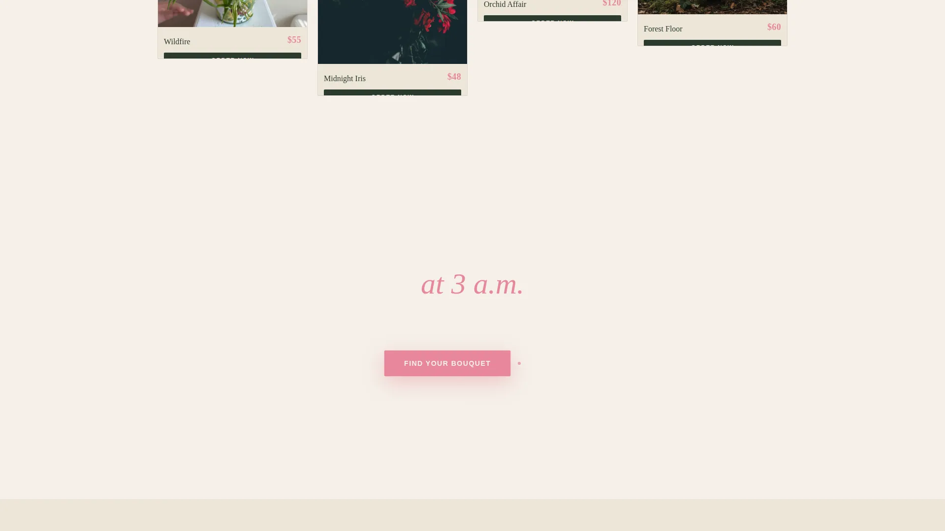 Midnight Florist Landing Page Template