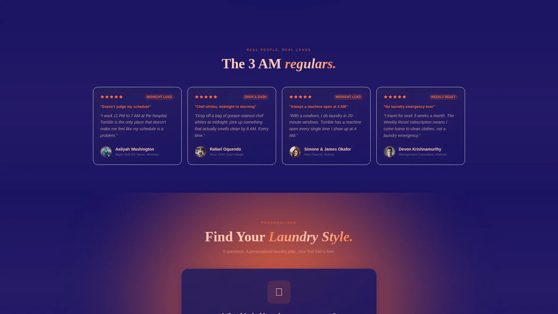 Vibrant 24-Hour Laundromat Landing Page Template