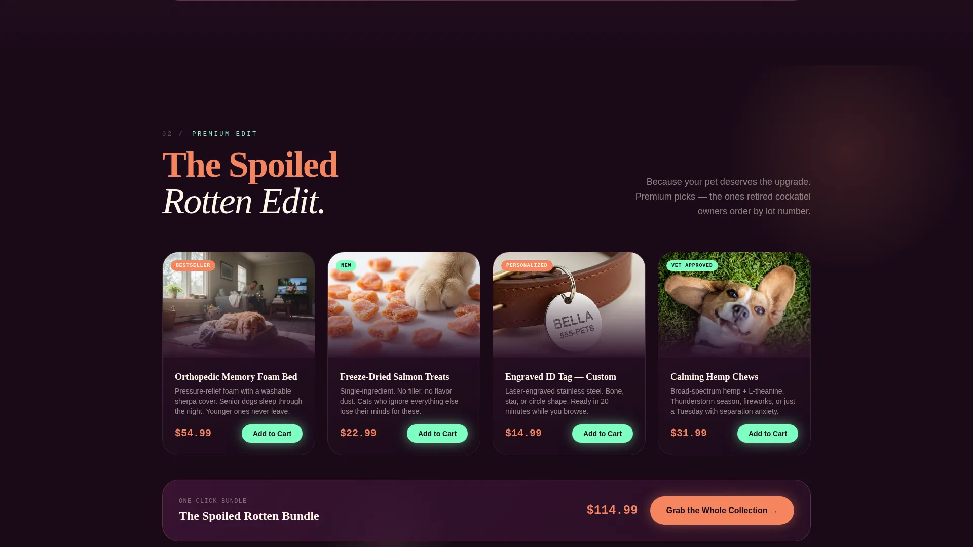 24-Hour Pet Shop Landing Page Template