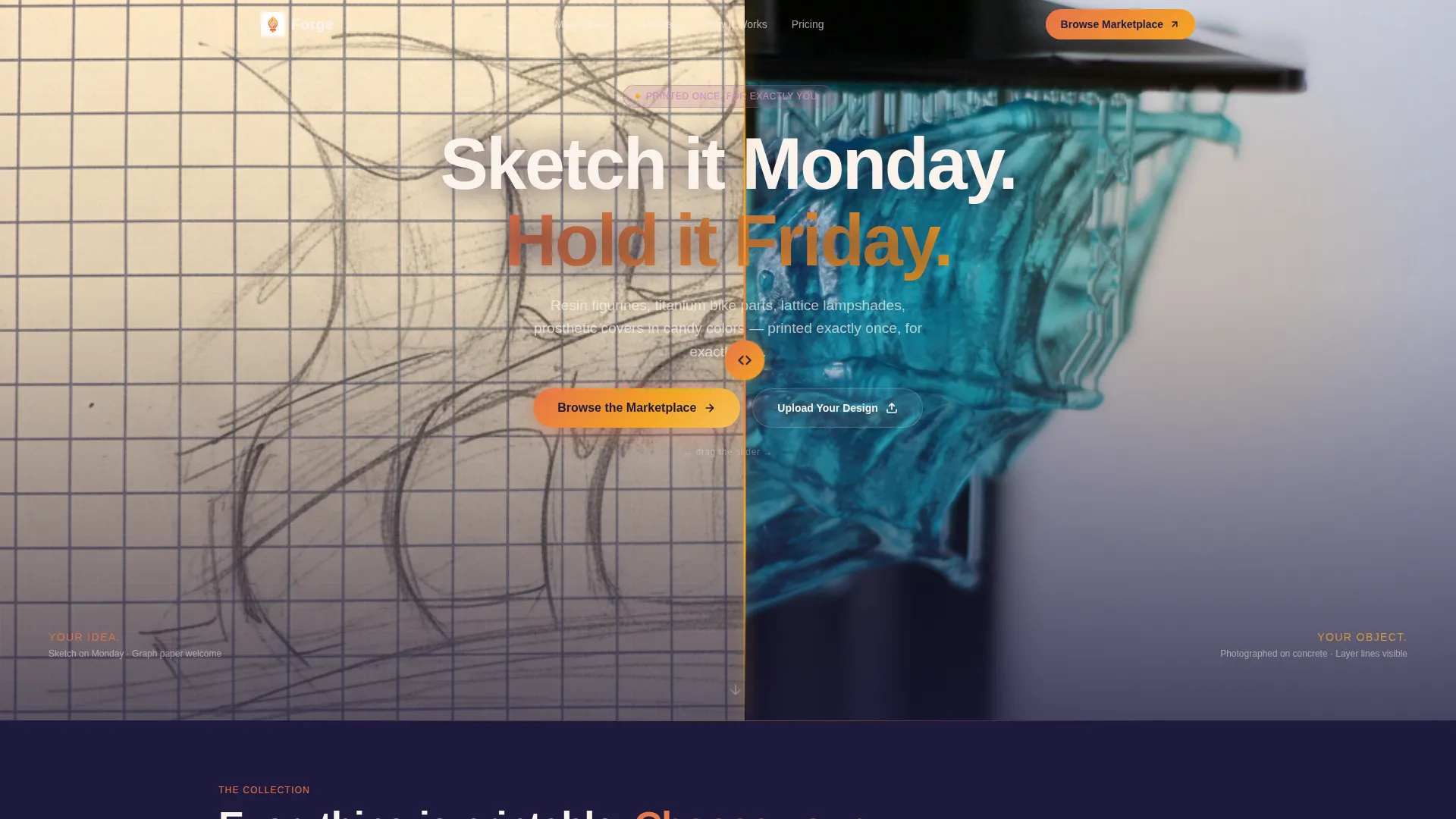 3D Printed Custom Marketplace Landing Page Template