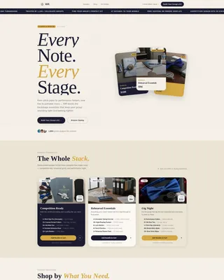 A Cappella Supply Store Landing Page Template