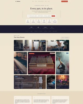Accordion Parts Store Landing Page Template