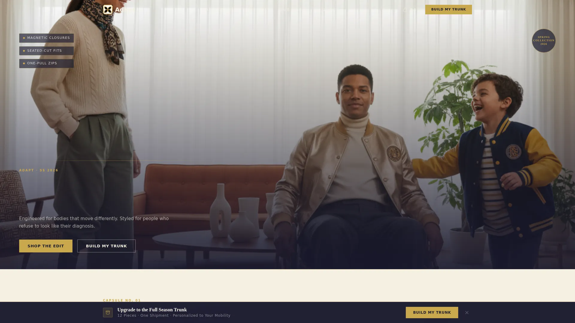 Elegant Adaptive Clothing Landing Page Template