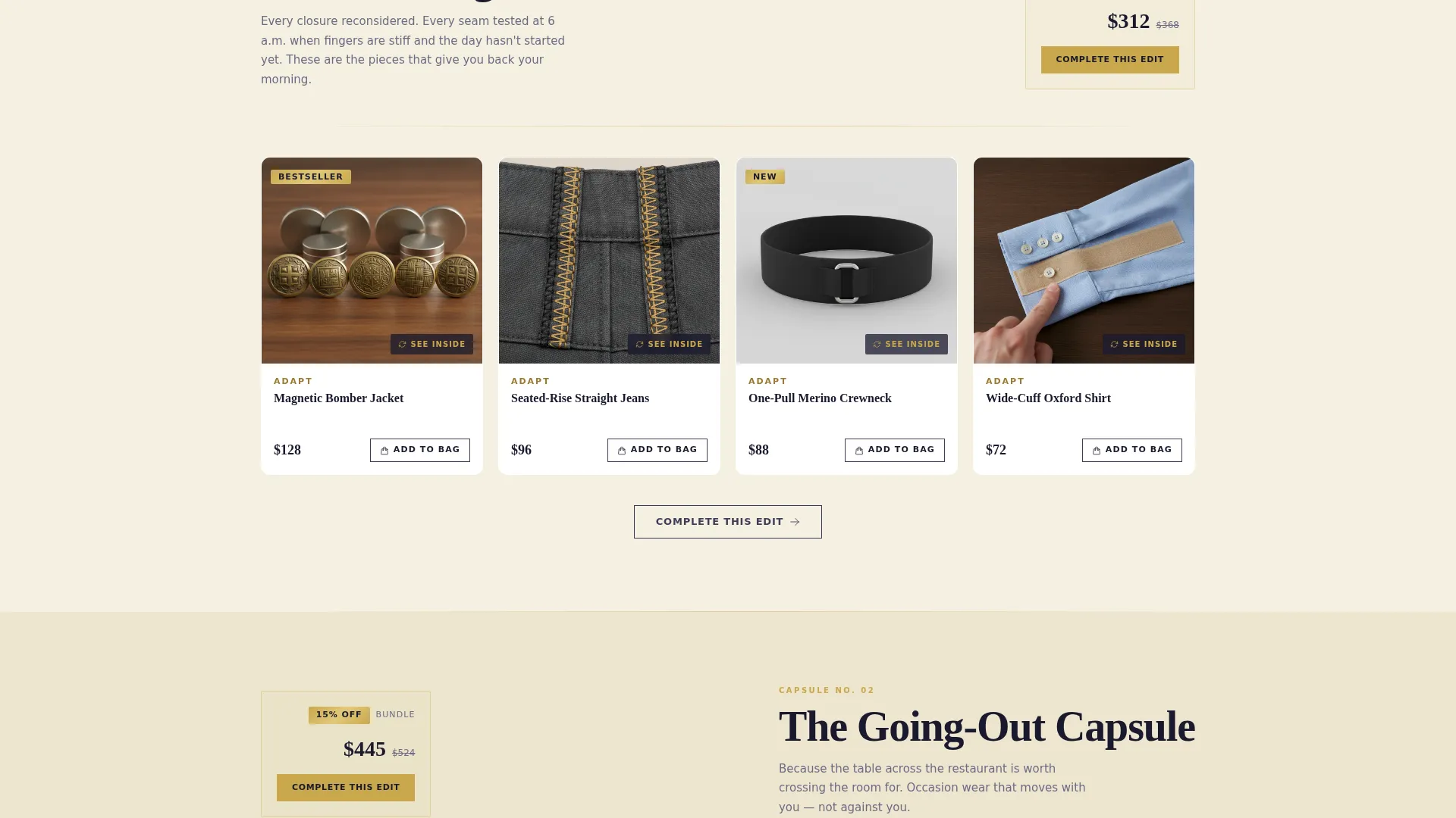 Elegant Adaptive Clothing Landing Page Template